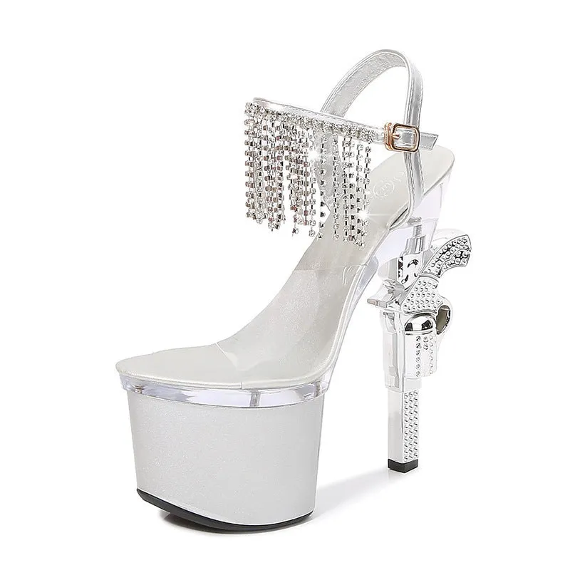 Amelia  Transparente Damen-Super-High-Heels