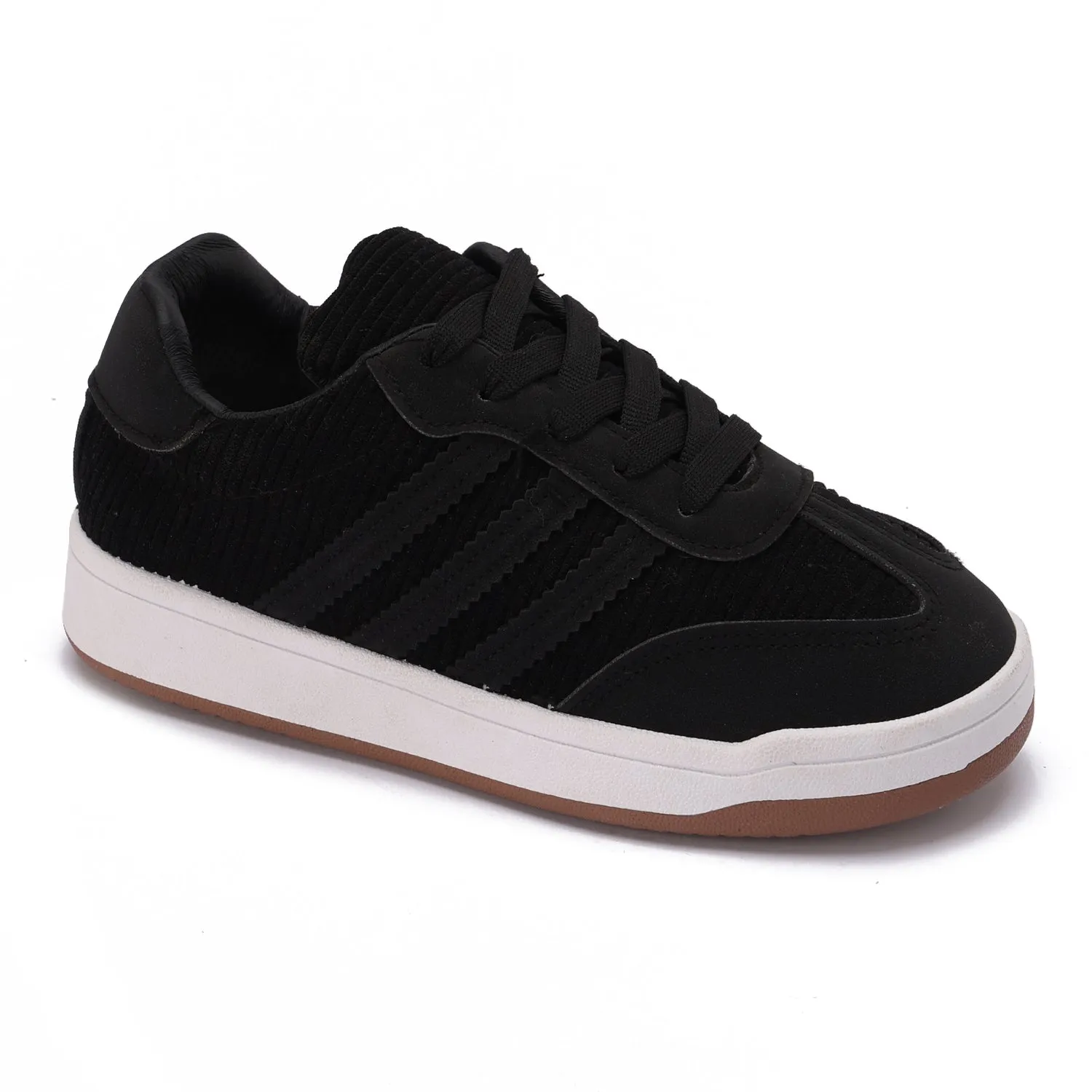 Corduroy Retro Sneakers-Black