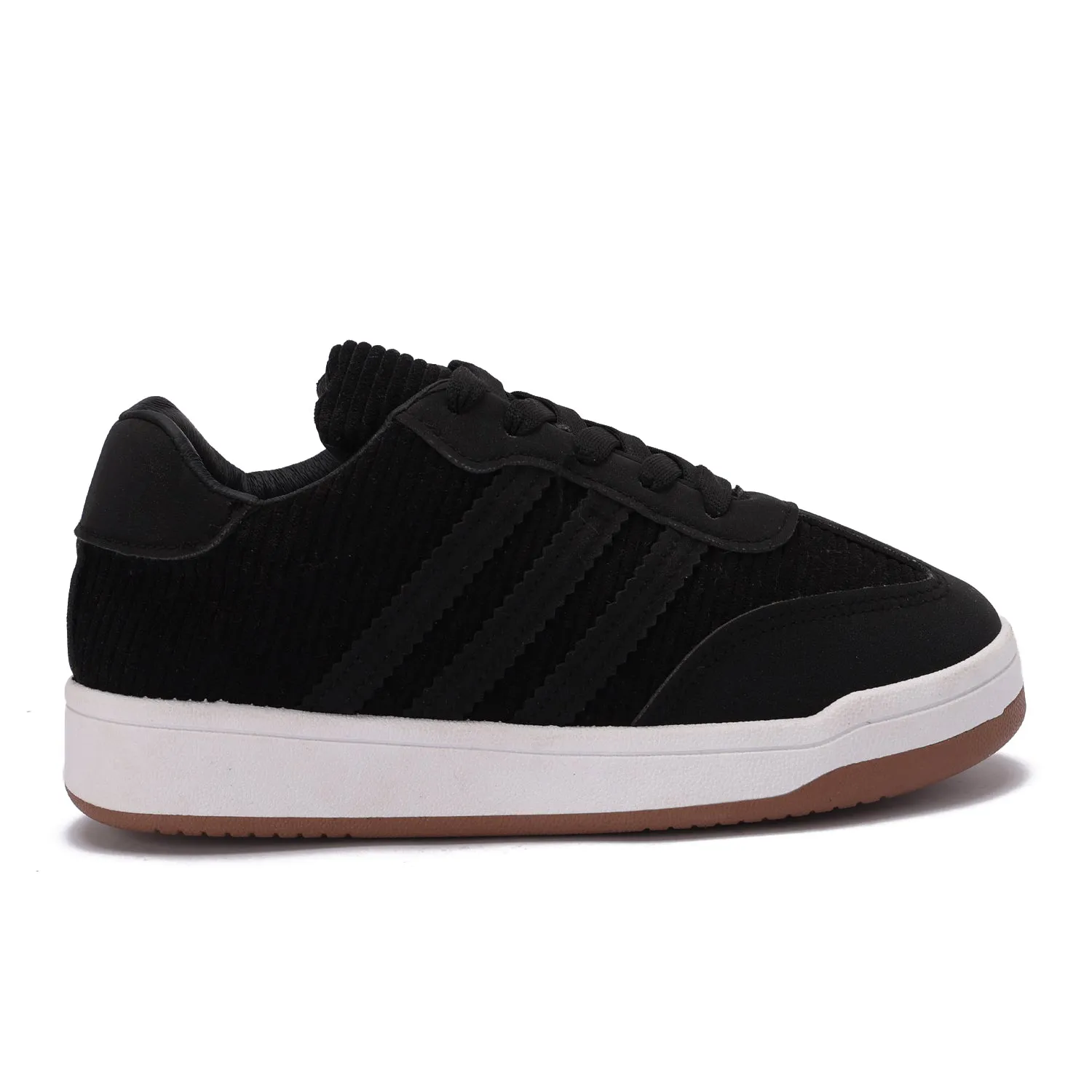 Corduroy Retro Sneakers-Black