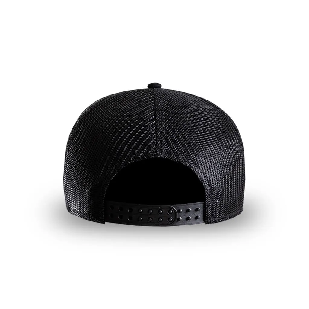 Flat Peak Trucker Cap (Black)