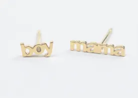LeLaLo - Boy Mama Earring Set in Gold