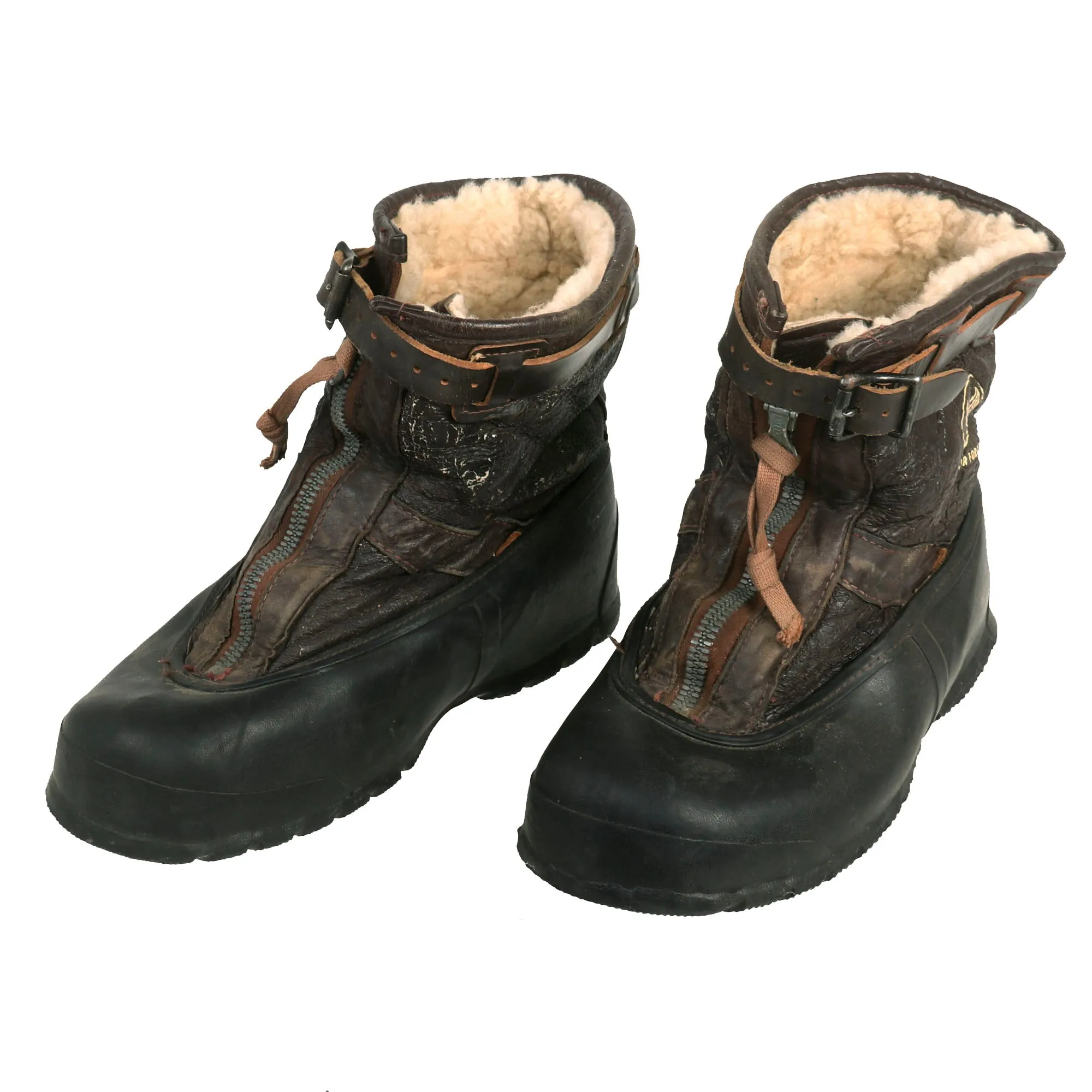 Original U.S. Korean War Era US Air Forces Type A-1 (“A-6A”) Pilot Winter Flying Boots - Size M (5 ½ - 7)