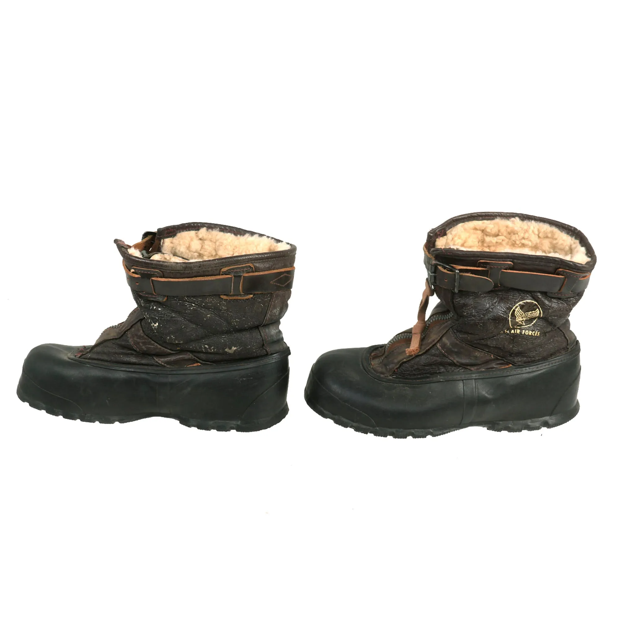 Original U.S. Korean War Era US Air Forces Type A-1 (“A-6A”) Pilot Winter Flying Boots - Size M (5 ½ - 7)