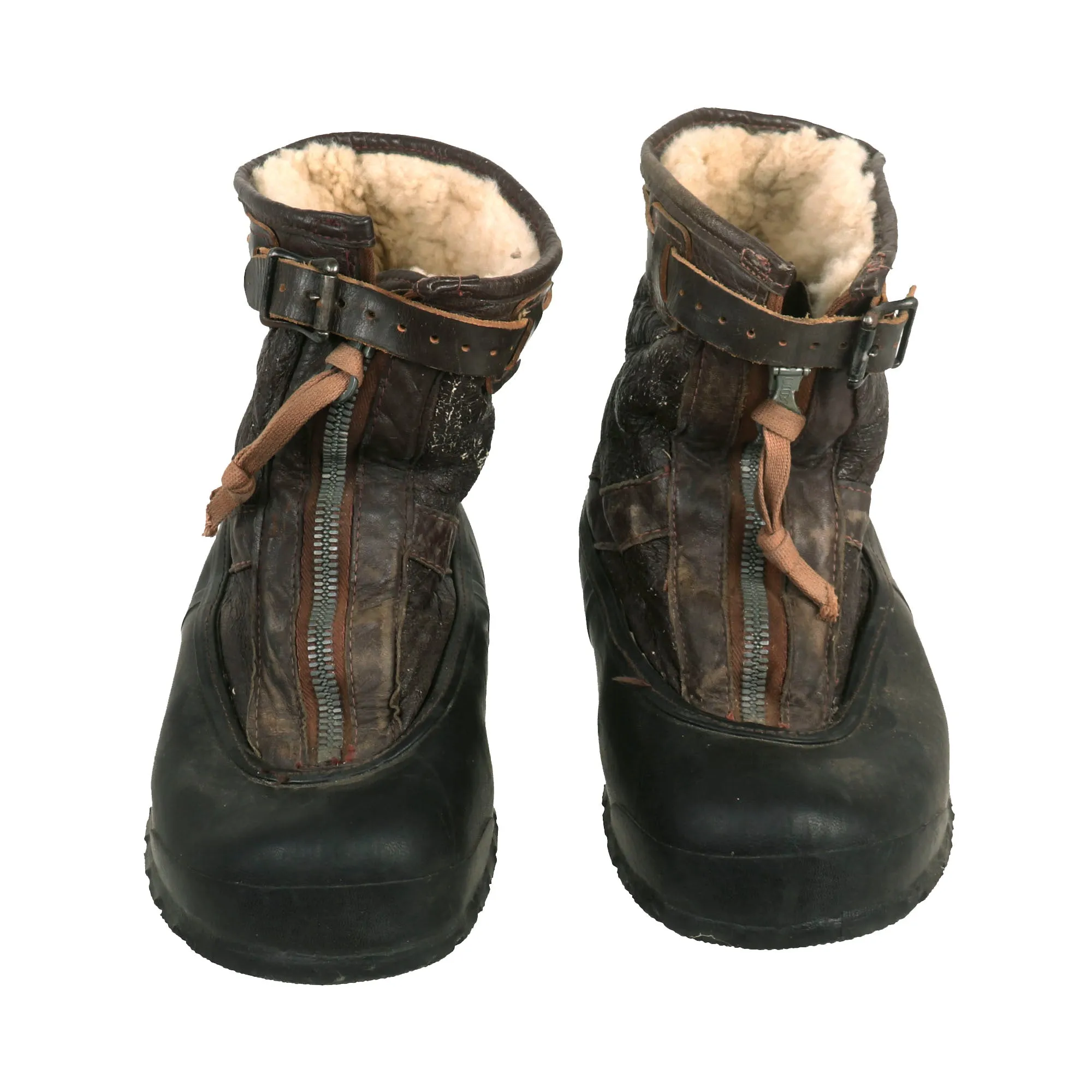 Original U.S. Korean War Era US Air Forces Type A-1 (“A-6A”) Pilot Winter Flying Boots - Size M (5 ½ - 7)