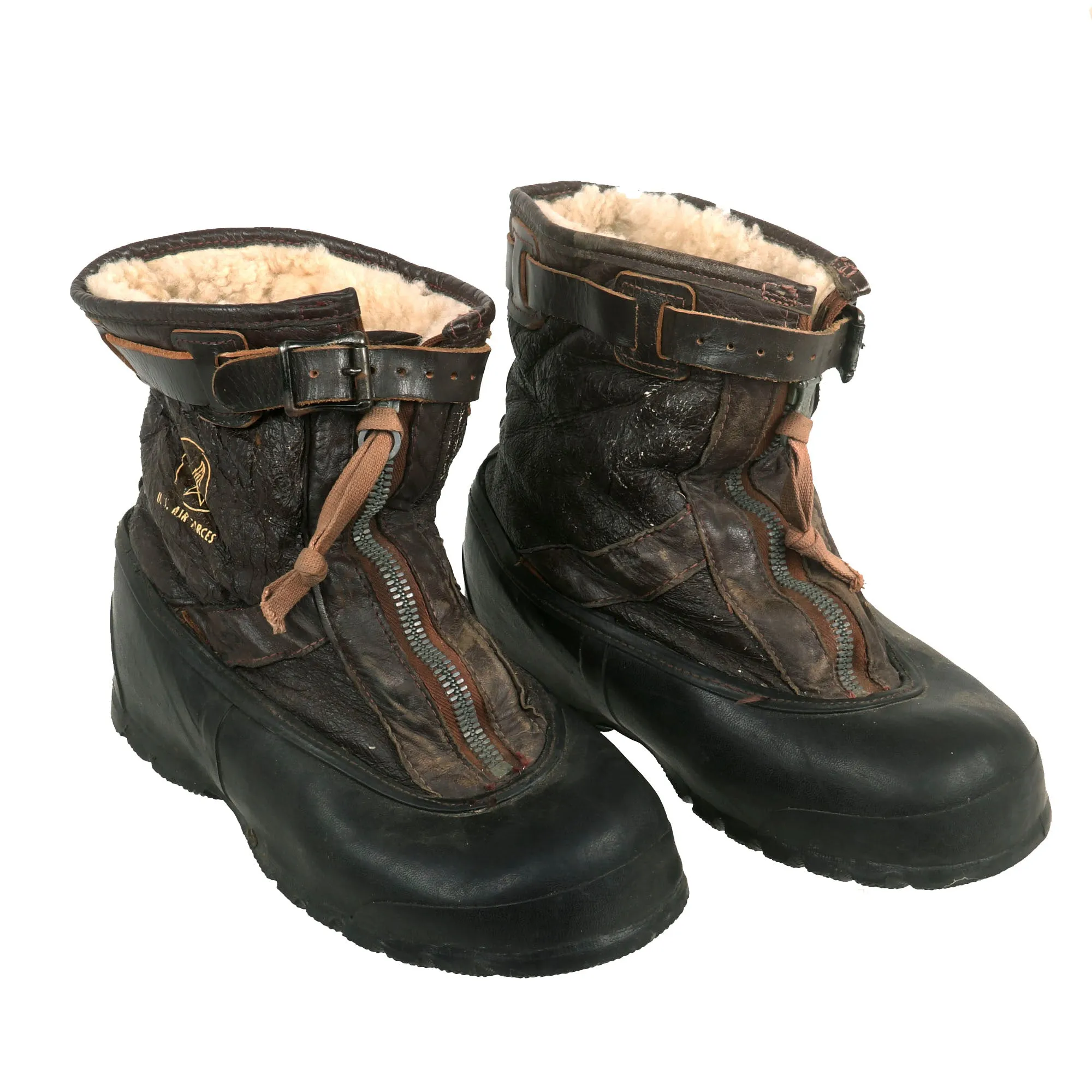 Original U.S. Korean War Era US Air Forces Type A-1 (“A-6A”) Pilot Winter Flying Boots - Size M (5 ½ - 7)