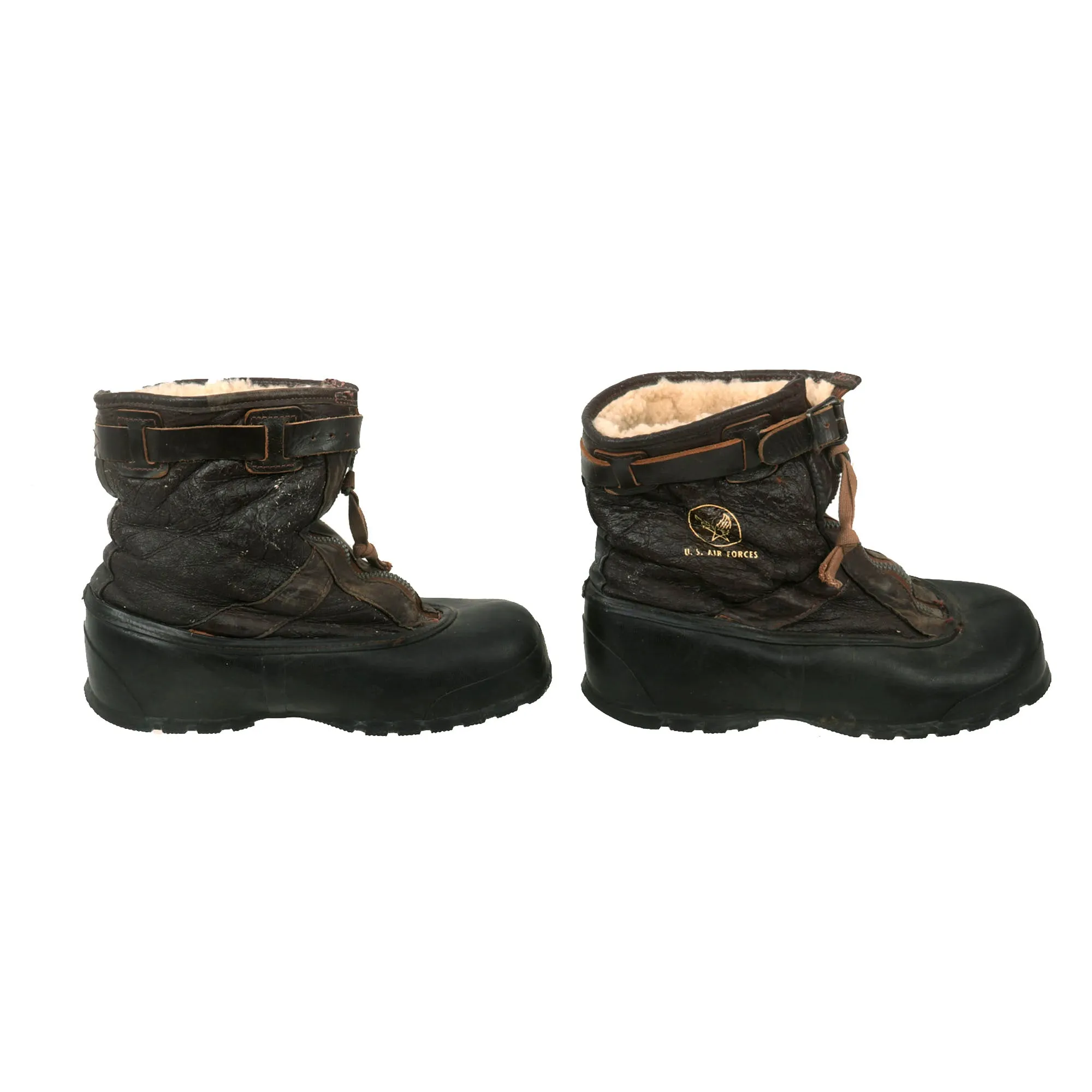 Original U.S. Korean War Era US Air Forces Type A-1 (“A-6A”) Pilot Winter Flying Boots - Size M (5 ½ - 7)