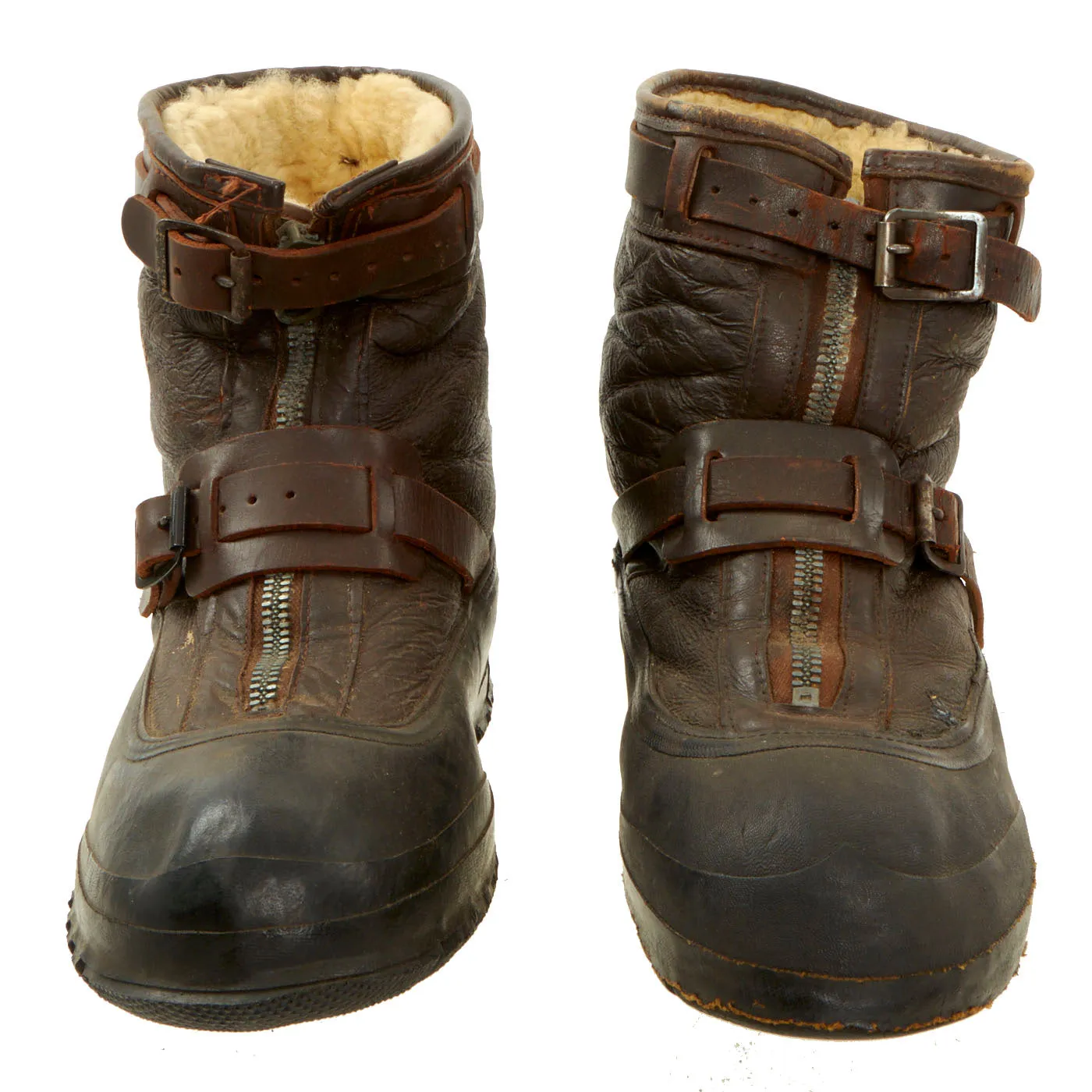 Original U.S. WWII Army Air Force Type A-6A Pilot Winter Flying Boots - Size XXL (10.5 - 11)
